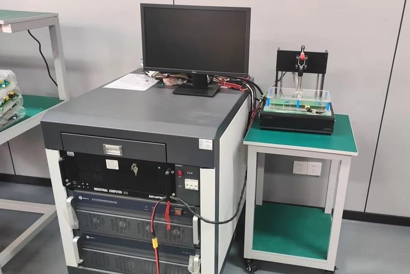 Lithium battery pack protection board testing system at Peka Power for BMS verification