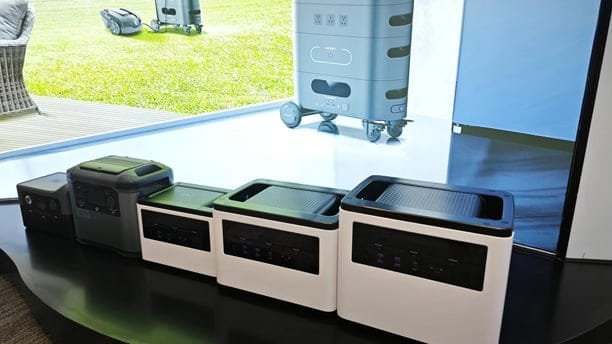 A lineup of Peka Power's first-generation portable power stations during product launch