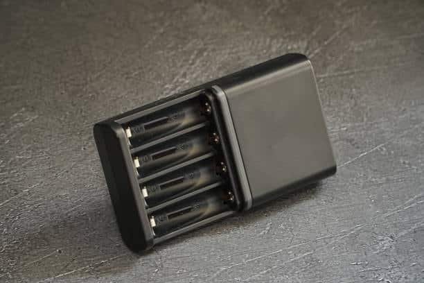 AA battery charger used to prepare batteries for 12V configuration