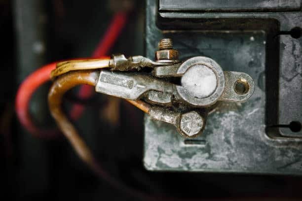 Close-up of a clean car battery terminal after corrosion removal