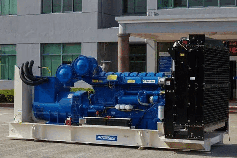 Perkins blue diesel generator showcasing durability and long operational lifespan