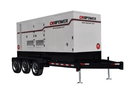 CK Power Tier 4 Final generator with portable trailer design for industrial power supply.
