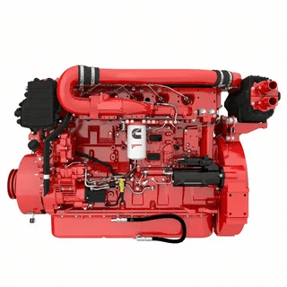 Top-down view of a Cummins heavy-duty diesel engine emphasizing reliability and efficiency.