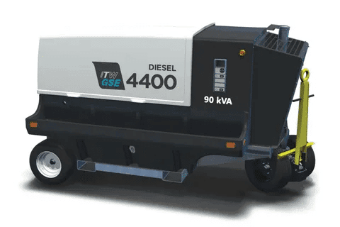 Portable diesel generator with 90 kVA capacity used for industrial power applications