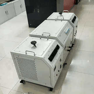 Portable resistor load bank unit with ventilation and handles for movement