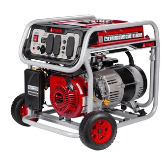 A-iPower SUA7000 generator with control panel and wheels