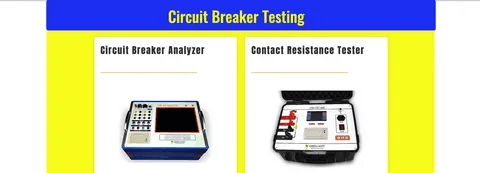 quipment for circuit breaker testing such as analyzer and contact resistance tester
