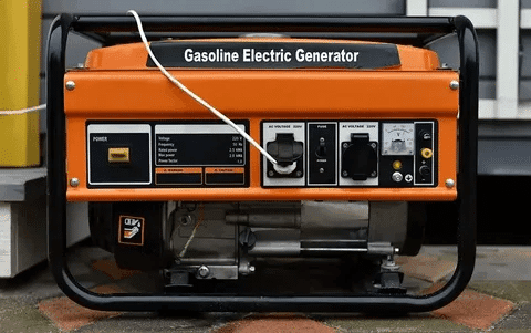 Gasoline electric generator for residential power backup