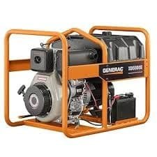 Orange Generac XD5000E diesel generator for heavy-duty and long-term power solutions.