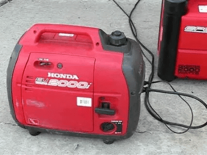 Honda EU2000i 2000 watt inverter generator providing clean and quiet electricity.
