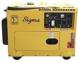 Yellow Sigma diesel generator providing consistent power for residential or commercial applications.